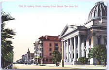 Postcard CA First Street View Looking South San Jose c.1900's K1 picture