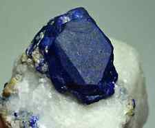 Very Beautiful Lazurite Crystal On A Beautiful White Calcite Matrix 169 Gram picture