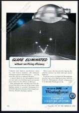 1951 Westinghouse OV20 mercury vapor streetlight California road photo print ad picture