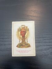 Antique Catholic Prayer Card Religious Collectible 1890's Holy Card. Cross Heart picture