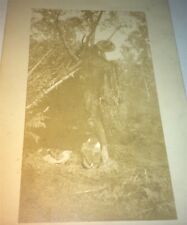 Rare Antique American Western Cowboy Gear & Lean To Real Photo Postcard RPPC picture