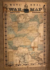 1861 NATIONAL WAR MAP THE UNION FOREVER Phelps & Watson Gen Scott CIVIL WAR picture