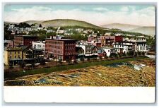 c1905's Rumford Falls Maine ME Canal Street Buildings River Log Antique Postcard picture