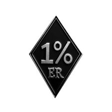 One Percenter 1% ER outlaw Anarchy Chrome finish MC Jacket Vest BIKER PIN  (MP1) picture