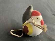 Japanese Vintage Collectibles - Antique Ceramic Folk Crafts Keychain Bell Bird picture