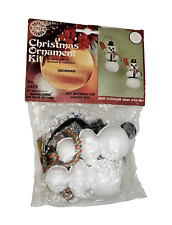 Vintage Walco Snowman Sequined Christmas Ornament Kit 1975 No. 3429 Makes 2 NOS picture