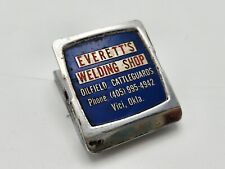 Vintage Everett's Welding Shop Vici Oklahoma Oilfield CattleGuards Magnet Clip picture