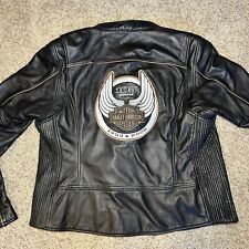 Harley Davidson 105th Anniversary Leather Motorcycle Jacket Women’s XL picture