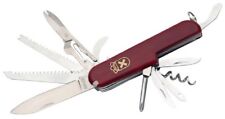 Swiss Type Multi-Tool Field Utility Knife - Army Scout Knife - NEW - Red picture