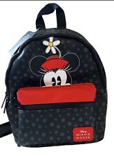 NWT BioWorld Disney Minnie Mouse Mini Backpack Black with Daisy Flower picture