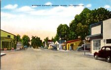 Vintage Postcard Business District Balboa Island CA California c.1930-1945 K-126 picture