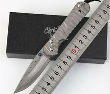 1PCS Sebenza 21 Damascus Blade Titanium Handle Tactical Pocket Folding knife Edc picture