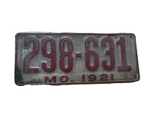 1921 Missouri license plate picture