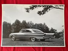 Big Vintage Car Picture. 1961 Ford Galaxie Fastback.  12x18, B/W picture