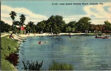 1940'S. ORLANDO, FL. LAKE ESTELLE BATHING BEACH. POSTCARD. picture