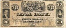 $20 Canal Bank - New Orleans, Louisiana - Obsolete Banknote - C.U. But Toned Con picture