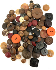 81 Vintage Tagua Nut Vegetable Ivory Buttons - Various Sizes & Shapes picture