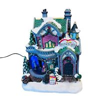 Holiday Living Santa Village with Children  Christmas animated house picture