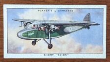1935 John Player Cigarette Card - Aeroplanes Civil #20 Short Scion picture