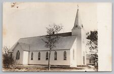 RPPC White Church c1920 Real Photo Postcard picture