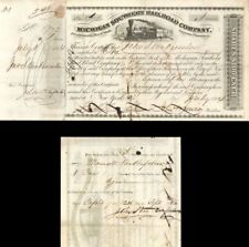 Michigan Southern Railroad Co. issued to John Van Rensselaer and signed on back  picture