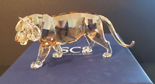 2010 Swarovski Crystal SCS Endangered Wildlife TIGER Amber #1003148  -w/box COA picture