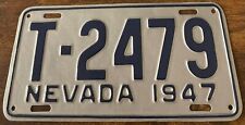 Vintage 1947 Nevada Truck License Plate T-2479 picture