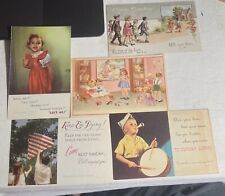 Lot Of 5 Rally Day postcards Cards c1920s & 1930s UPDB Children American Flag VG picture