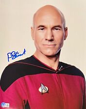 Patrick Stewart Signed 11x14 Photo Star Trek Captain Picard Beckett Witnessed picture