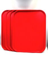 1 Vintage Cambro Red Cafeteria Lunchroom Tray 18x14 in. 1418FF Fast Food Service picture