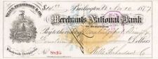 Merchants National Bank of Burlington - $7.09 or $14.00 Check - Checks picture
