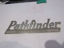 Vintage Pathfinder Emblem Metal Original Spencer Wisconsin House Trailer Logo picture