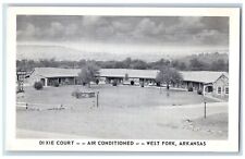 West Fork Arkansas	AR Postcard Dixie Court Exterior Roadside Signage c1960's picture