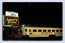 Andy's Diner SEATTLE Washington Vintage Railroad Car Restaurant Postcard ~1960s picture