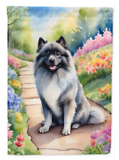 Keeshond Spring Path Flag Canvas House Size DAC6656CHF picture