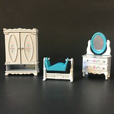 MATTEL The Littles Armoire Cradle & Dresser Die Cast Doll Miniature Furniture picture
