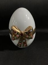 Retired Capodimonte Polaris Porcelain Egg & Swarovski Crystals Italy picture