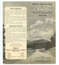 Vintage 1948-9 Vermont Official State Highway Department Road Map picture