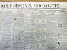 Rare original Territorial newspaper 1847 MILWAUKEE SENTINEL Wisconsin Territory picture