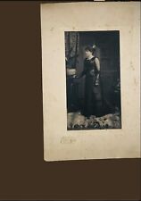 Antique c1890s  Cabinet Card Beautiful Woman In Long Dress picture