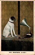 His Master's Voice, Whiskey, Humor 1910 Postcard picture