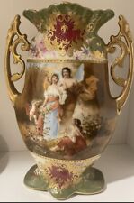 19c Royal Vienna Porcelain Antique Vase Signed Sommer Abend Guilded Gold picture