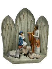 Willow Tree ‘The Christmas Story’ Mary Joseph Jesus Sanctuary & Animals EUC picture