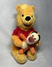 RARE Disney Winnie the Pooh Holding Baby Tigger Plush Just Play 2012  picture