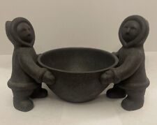 Inuit Eskimo Figurine, Ceramic Volcanic Lava Glaze picture