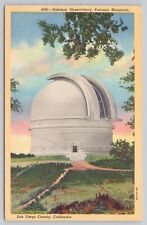 San Diego California, CalTech Palomar Observatory, Vintage Postcard picture