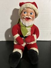 VTG 1950s GUND RUBBER FACED SANTA CLAUS PLUSH STUFFED DOLL ( Wind Up) Works 18” picture