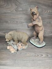 Bear Sculpture Figurine Statue Large Wild Life Man Cave Hunting Vintage Lot 2 picture