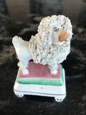 Antique William Kent Staffordshire Poodle  Missing / lost Bird in Mouth  picture