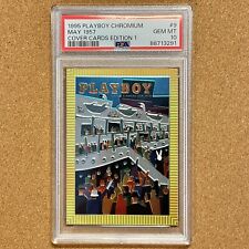 PLAYBOY 1995 CHROMIUM COVER (MAY 1957) CARD #9 EDITION 1 -  PSA 10 GEM MINT picture